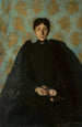 Portrait av en kvinna - Olga Boznańska — vy av konstverket