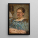 Portrait d'une femme en blouse bleue - Olga Boznańska — inramlat konstverk på väggen