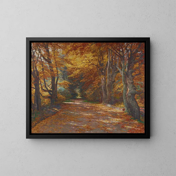 Allée du Prater en automne - Olga Wisinger-Florian — inramlat konstverk på väggen