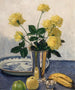 gulrosor - Still Life med gula rosor - Olle Hjortzberg — vy av konstverket