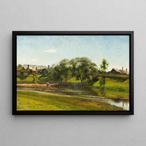 Olof Arborelius - Village and River Lilln Orsa.webp