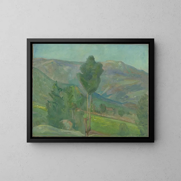 Vue de Seljord - Oluf Wold-Torne — inramlat konstverk på väggen