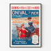 Onival-sur-Mer | vintage affisch — inramlat konstverk på väggen