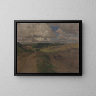Ombres de nuages - Oskar Frenzel — inramlat konstverk på väggen