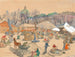 Le vieux Naschmarkt de Vienne - Oskar Laske — vy av konstverket