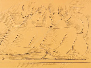 Duo - Oskar Schlemmer — vy av konstverket