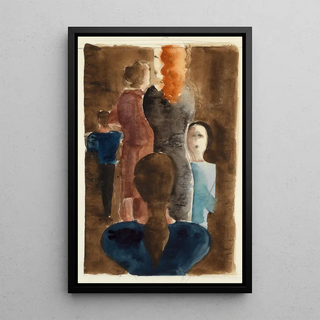 Oskar Schlemmer - Fourcolour study for Women on Stairway.webp