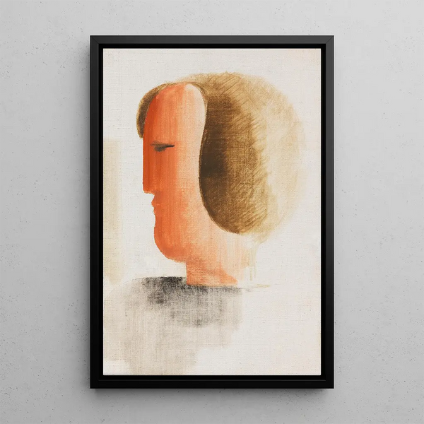Tête tournée vers la gauche - Oskar Schlemmer — inramlat konstverk på väggen