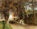 Eftermiddag i Villa Torlonia-parken i Frascati - Oswald Achenbach — vy av konstverket