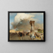Vesuvius utbrott - Oswald Achenbach — inramlat konstverk på väggen