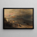 Golfe de Naples - Oswald Achenbach — inramlat konstverk på väggen