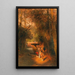 I parken nära fontänen vid Villa Torlonia i Frascati nära Rom - Oswald Achenbach — inramlat konstverk på väggen
