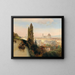 Vue de Florence - Oswald Achenbach — inramlat konstverk på väggen