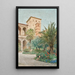 Vue de l'ambassade à Rome Jardin avec vue sur les arcades - Othmar Brioschi — inramlat konstverk på väggen