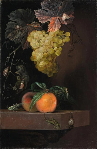 Ottmar Elliger - Still Life with Fruit Lizard and Insects.webp