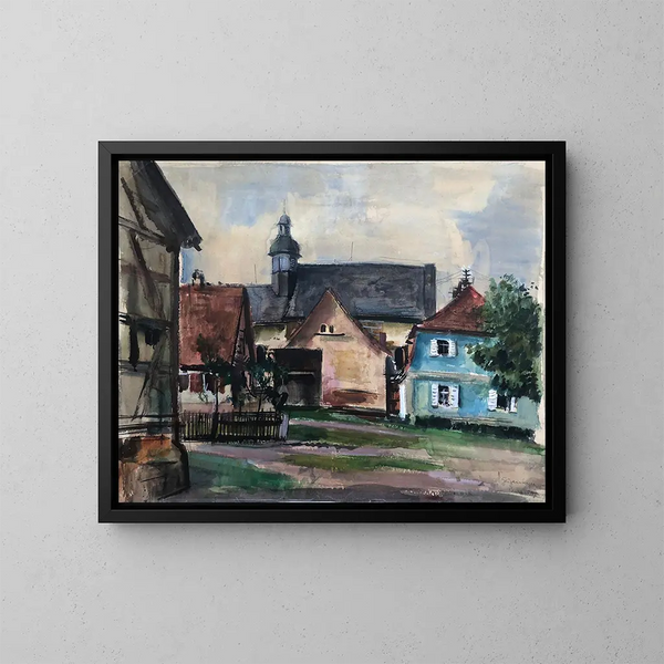 Maison à Franken, Burgellern slott i Bamberg-distriktet - Otto Geigenberger — inramlat konstverk på väggen