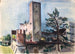Château de Grünwald nära München - Otto Geigenberger — vy av konstverket