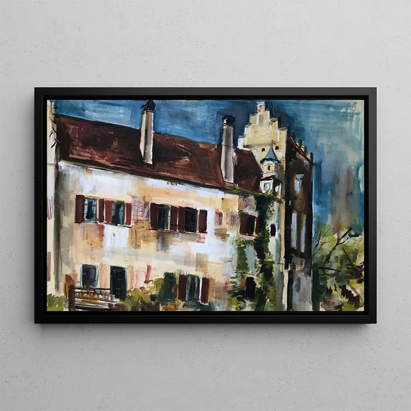 Château d'eau à Reichertshausen - Otto Geigenberger — inramlat konstverk på väggen