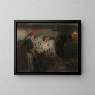 La mort est proche - Otto Heichert — inramlat konstverk på väggen