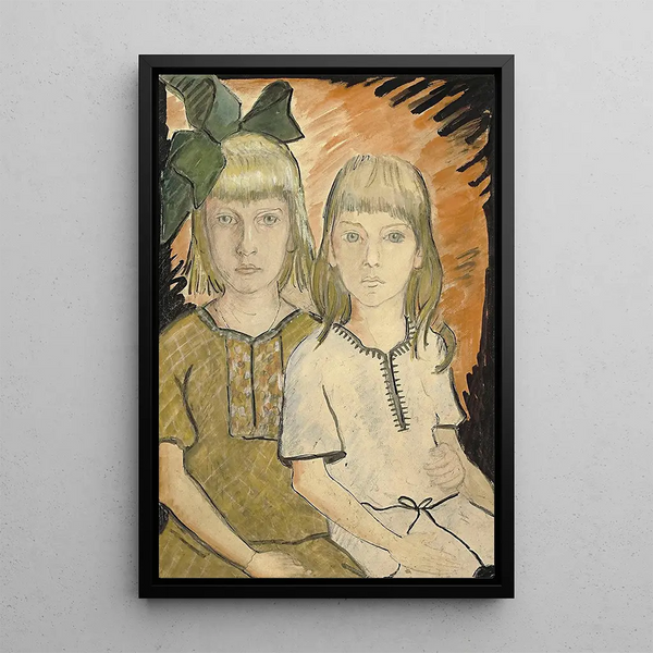 Helga och Eva Goerger - Otto Mueller — inramlat konstverk på väggen