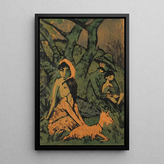 Otto Mueller - Lagernde Zigeunerfamilie mit Ziege.webp