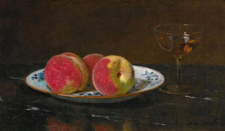 Otto Scholderer - Still life with peaches and glass.webp