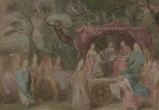 Otto van Veen - The Triumph of the Church Ecclesia Presented with the Doctrines Seated in a Chariot Attended by the Four Doctors of the Church.webp