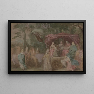 Otto van Veen - The Triumph of the Church Ecclesia Presented with the Doctrines Seated in a Chariot Attended by the Four Doctors of the Church.webp