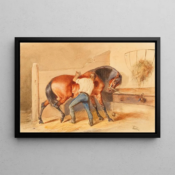 Otto von Thoren - Im Pferdestall.webp