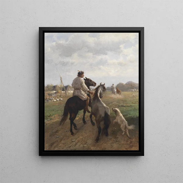 Otto von Thoren - Motiv aus der Puszta.webp