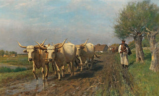 Otto von Thoren - Ungarischer Bauer mit Steppenrindern.webp