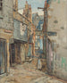 Carnglaze Street, 1910 - Owen Merton — vy över gränden i St Ives