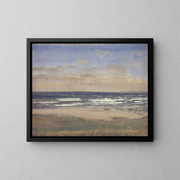 La Plage à Rgeleje - P. C. Skovgaard — inramlat konstverk på väggen