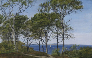 P C Skovgaard - View Through Beech Trees Across a Fiord.webp