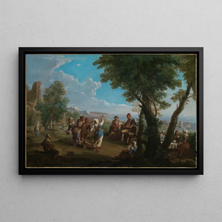 Paolo Monaldi - Bauerntanz vor einer italienischen Kste.webp