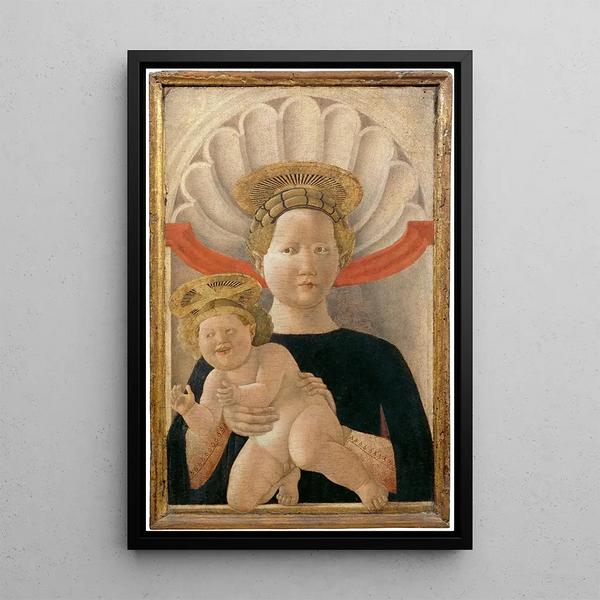 La Vierge à l'Enfant - Paolo Uccello — inramlat konstverk på väggen