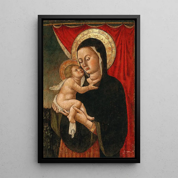 La Vierge à l'Enfant - Paolo di Stefano Badaloni — inramlat konstverk på väggen