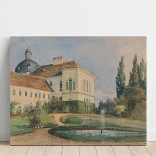 Parc du château avec fontaine - Marie Egner | Reproduction Tableau Décoration murale affiche copie