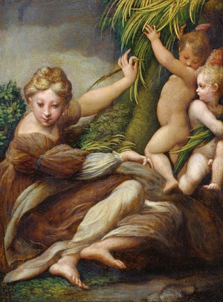 Parmigianino - Female Martyr with Angels Saint Catherine of Alexandria.webp