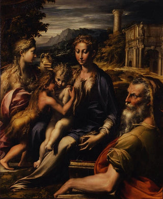 Parmigianino - Madonna con Bambino San Giovanni Battista la Maddalena e Zaccaria Madonna di San Zaccaria.webp