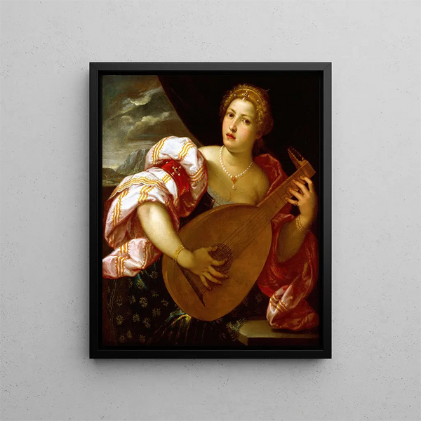 Parrasio Micheli - Young Woman Playing a Lute.webp