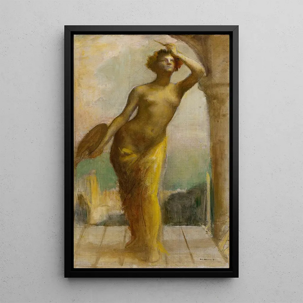La Peinture - Pascal-Adolphe-Jean Dagnan-Bouveret — inramlat konstverk på väggen