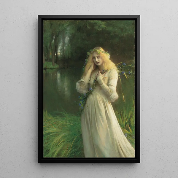 Ophélie - Pascal-Adolphe-Jean Dagnan-Bouveret — inramlat konstverk på väggen