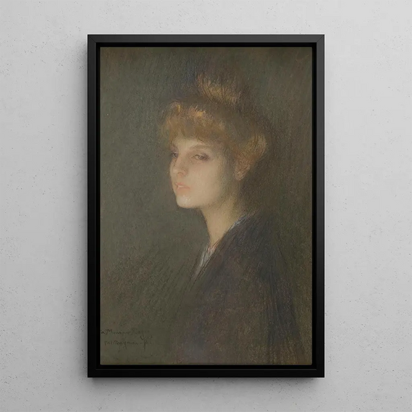 kvinnoporträtt - Pascal-Adolphe-Jean Dagnan-Bouveret — inramlat konstverk på väggen