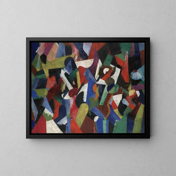 Composition V - Patrick Henry Bruce — inramlat konstverk på väggen