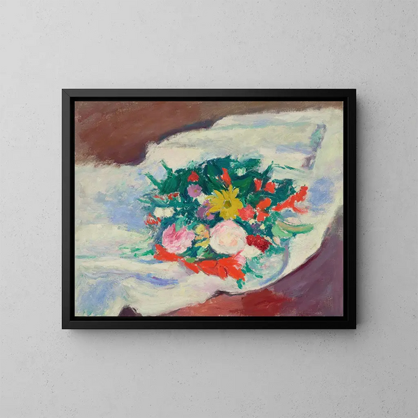 Blommor - Patrick Henry Bruce — inramlat konstverk på väggen