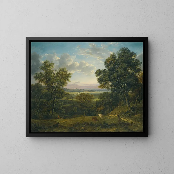 Vue de Greenwich depuis Charlton Wood près de Woolwich - Patrick Nasmyth — inramlat konstverk på väggen