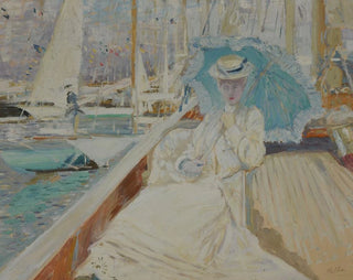 En bateau - Paul César Helleu — vy av konstverket