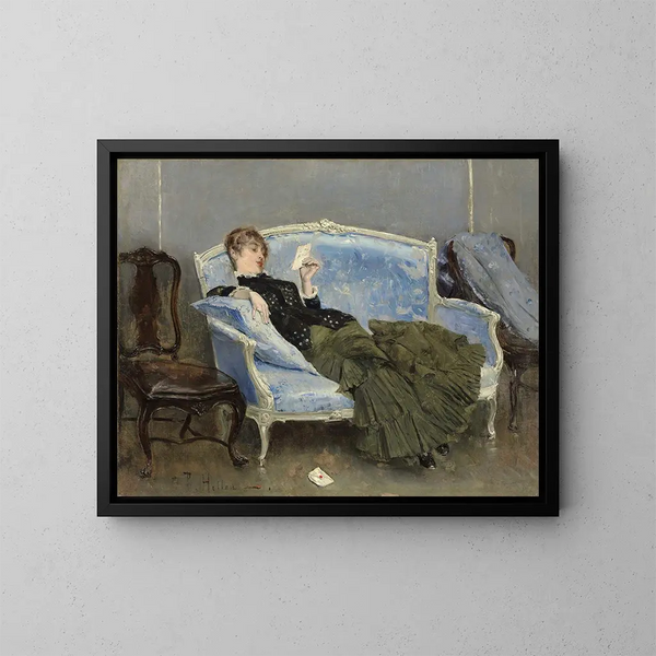 La Lettre - Paul César Helleu — inramlat konstverk på väggen