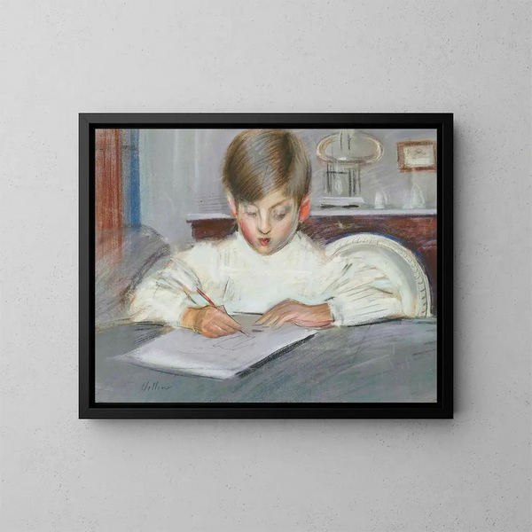 Le cours de dessin - Paul César Helleu — inramlat konstverk på väggen